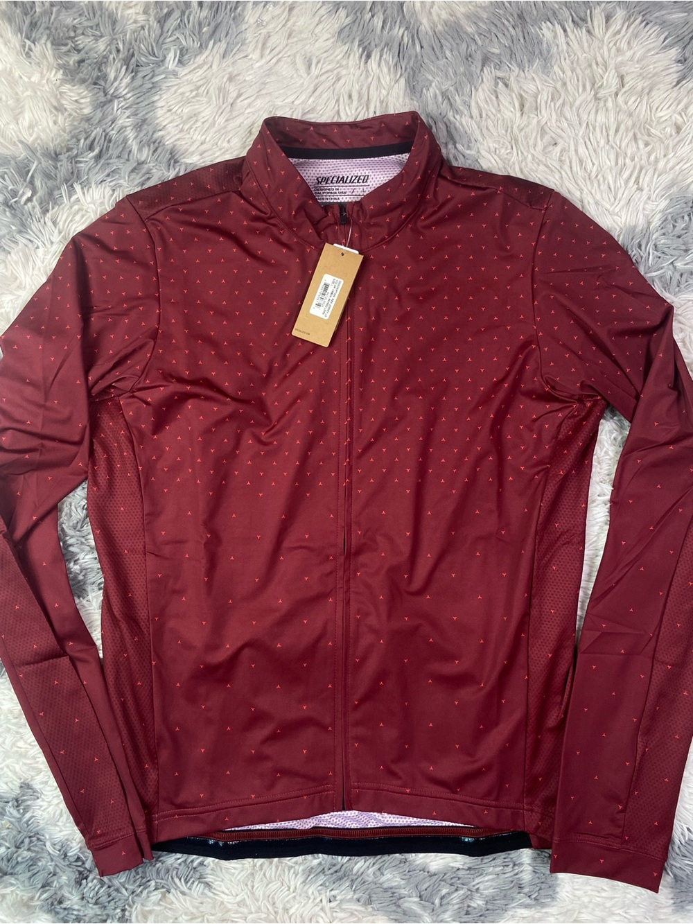 NWT Specialized RBX Jersey Men's Large Crimson Road Fit Reflective